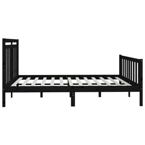 Okvir za krevet od masivne borovine crni 200 x 200 cm - Crna 200 x 200 cm Cijena