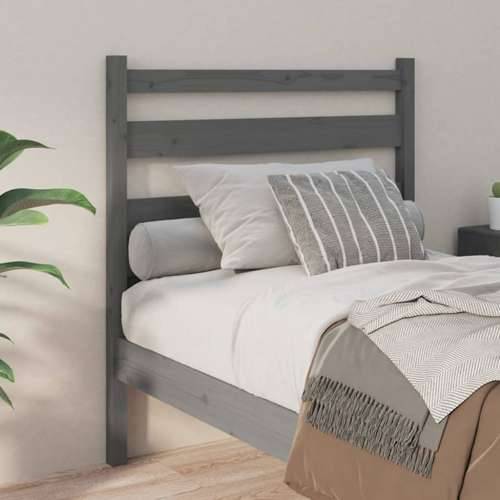 Uzglavlje za krevet sivo 96 x 4 x 100 cm od masivne borovine Cijena