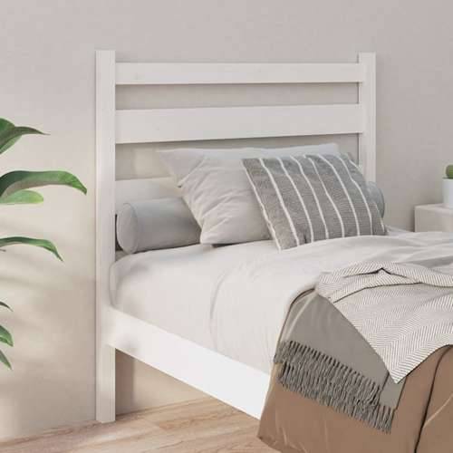 Uzglavlje za krevet bijelo 106 x 4 x 100 cm od masivne borovine Cijena