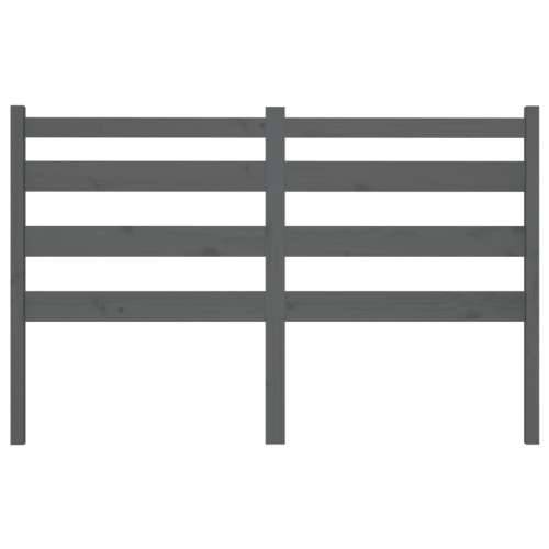Uzglavlje za krevet sivo 126 x 4 x 100 cm od masivne borovine - Siva 126 x 100 cm 1 Cijena