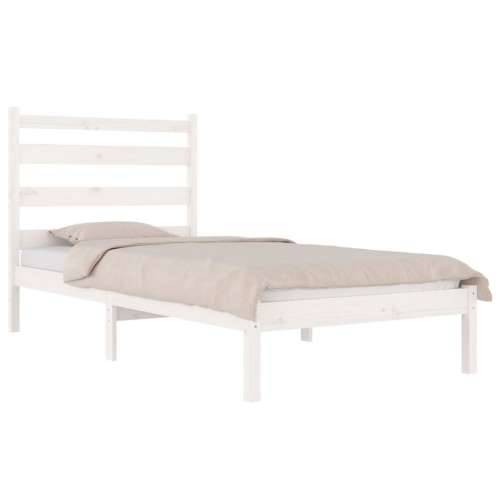 Okvir za krevet od masivne borovine bijeli 100 x 200 cm - Bijela 100 x 200 cm Cijena