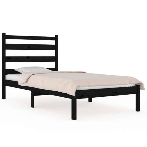 Okvir za krevet od masivne borovine crni 100 x 200 cm - Crna 100 x 200 cm Cijena