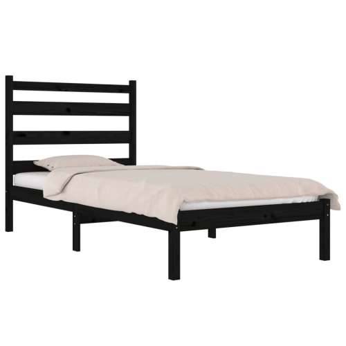 Okvir za krevet od masivne borovine crni 100 x 200 cm - Crna 100 x 200 cm Cijena