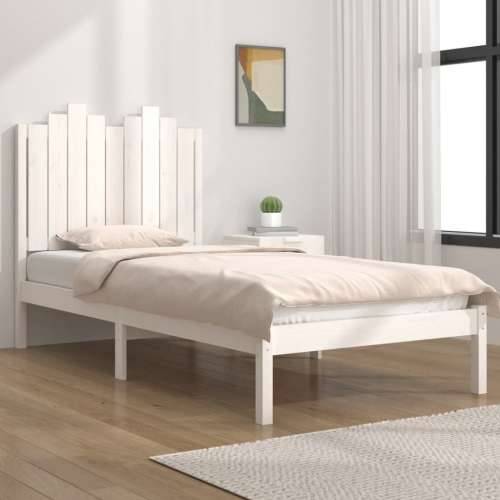 Okvir za krevet od masivne borovine bijeli 100 x 200 cm - Bijela 100 x 200 cm Cijena
