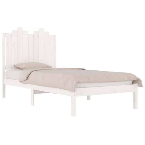 Okvir za krevet od masivne borovine bijeli 100 x 200 cm - Bijela 100 x 200 cm Cijena