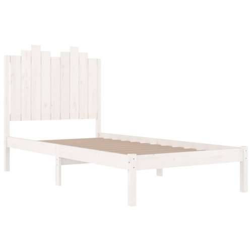 Okvir za krevet od masivne borovine bijeli 100 x 200 cm - Bijela 100 x 200 cm Cijena