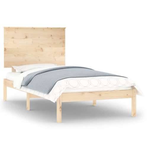 Okvir za krevet od masivnog drva 75 x 190 cm jednokrevetni - Prirodna 75 x 190 cm Cijena