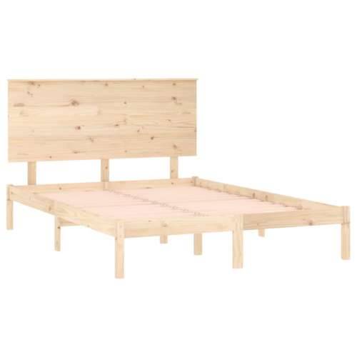 Okvir za krevet od masivnog drva 120 x 190 cm mali bračni Prirodna 120 x 190 cm Cijena
