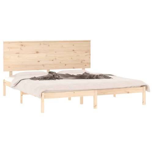 Okvir za krevet od masivnog drva 150 x 200 cm veliki bračni - Prirodna 150 x 200 cm Cijena