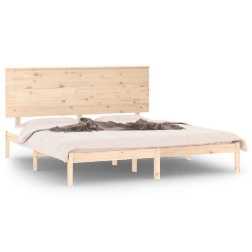 Okvir za krevet od masivnog drva 180 x 200 cm veliki bračni - Prirodna 180 x 200 cm Cijena