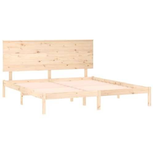 Okvir za krevet od masivnog drva 180 x 200 cm veliki bračni - Prirodna 180 x 200 cm Cijena