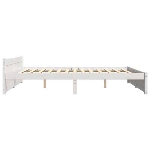 Okvir za krevet od masivnog drva bijeli 180 x 200 cm veliki - Bijela 180 x 200 cm Cijena