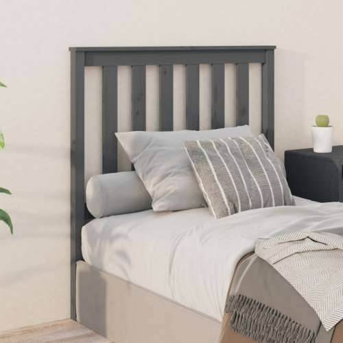 Uzglavlje za krevet sivo 96 x 6 x 101 cm od masivne borovine - Siva 96 x 101 cm 1 Cijena
