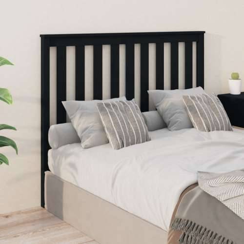 Uzglavlje za krevet crno 126 x 6 x 101 cm od masivne borovine - Crna 126 x 101 cm 1 Cijena
