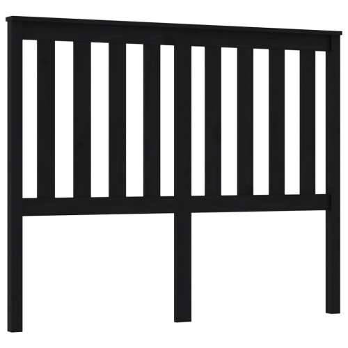 Uzglavlje za krevet crno 126 x 6 x 101 cm od masivne borovine - Crna 126 x 101 cm 1 Cijena