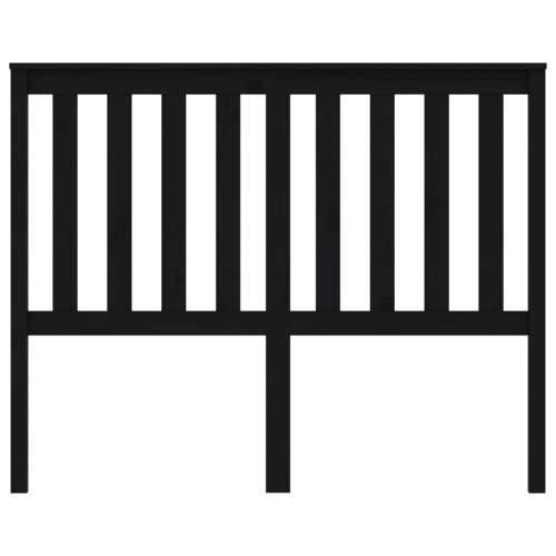 Uzglavlje za krevet crno 126 x 6 x 101 cm od masivne borovine - Crna 126 x 101 cm 1 Cijena