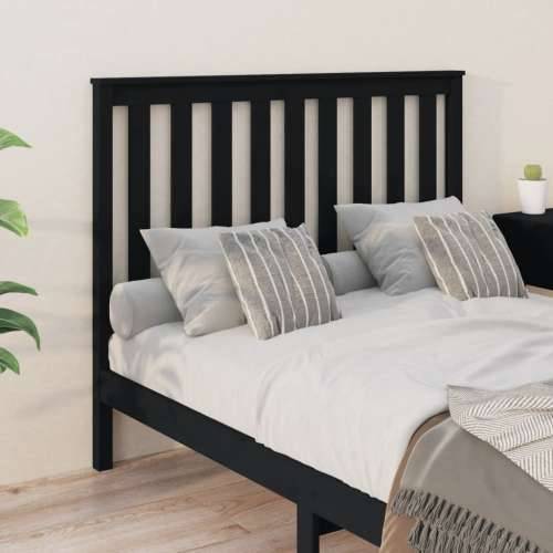 Uzglavlje za krevet crno 126 x 6 x 101 cm od masivne borovine - Crna 126 x 101 cm 1 Cijena
