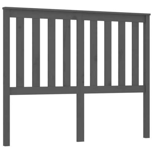 Uzglavlje za krevet sivo 146 x 6 x 101 cm od masivne borovine - Siva 146 x 101 cm 1 Cijena
