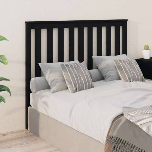 Uzglavlje za krevet crno 146 x 6 x 101 cm od masivne borovine - Crna 146 x 101 cm 1 Cijena