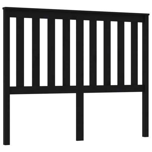 Uzglavlje za krevet crno 146 x 6 x 101 cm od masivne borovine - Crna 146 x 101 cm 1 Cijena