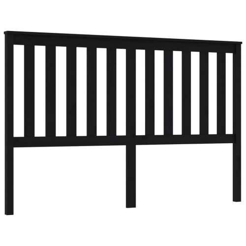 Uzglavlje za krevet crno 166 x 6 x 101 cm od masivne borovine - Crna 166 x 101 cm 1 Cijena