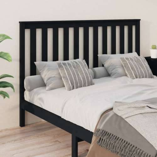 Uzglavlje za krevet crno 166 x 6 x 101 cm od masivne borovine - Crna 166 x 101 cm 1 Cijena