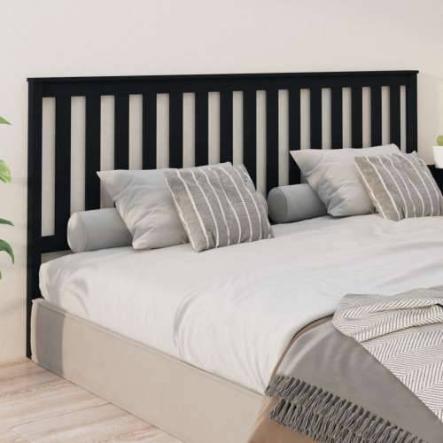 Uzglavlje za krevet crno 206 x 6 x 101 cm od masivne borovine - Crna 206 x 101 cm 1 Cijena