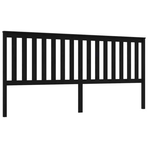 Uzglavlje za krevet crno 206 x 6 x 101 cm od masivne borovine - Crna 206 x 101 cm 1 Cijena