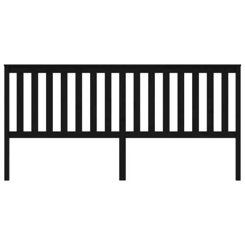 Uzglavlje za krevet crno 206 x 6 x 101 cm od masivne borovine - Crna 206 x 101 cm 1 Cijena