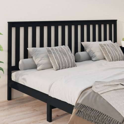 Uzglavlje za krevet crno 206 x 6 x 101 cm od masivne borovine - Crna 206 x 101 cm 1 Cijena