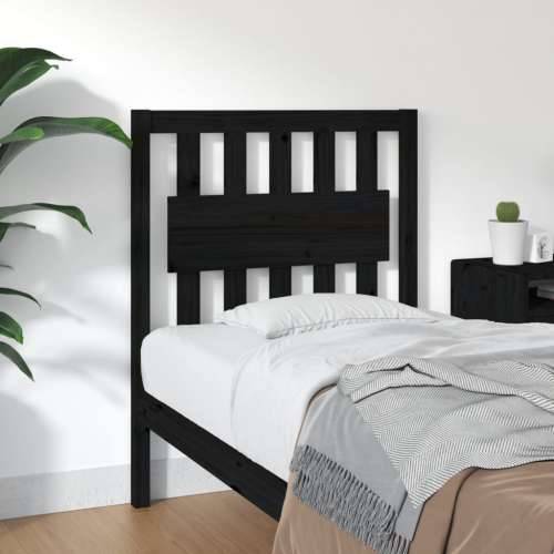 Uzglavlje za krevet crno 80,5 x 4 x 100 cm od masivne borovine - Crna 80.5 x 100 cm 1 Cijena