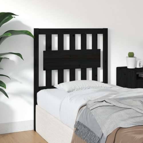 Uzglavlje za krevet crno 80,5 x 4 x 100 cm od masivne borovine - Crna 80.5 x 100 cm 1 Cijena