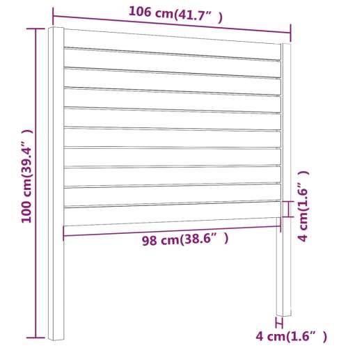 Uzglavlje za krevet 106 x 4 x 100 cm od masivne borovine - Prirodna 106 x 100 cm 1 Cijena