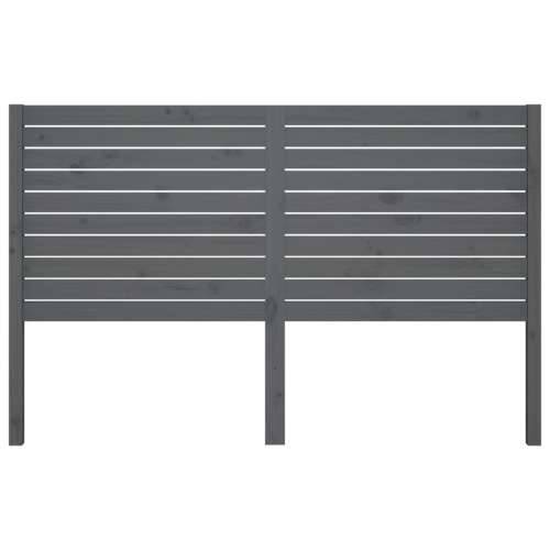 Uzglavlje za krevet sivo 126 x 4 x 100 cm od masivne borovine - Siva 126 x 100 cm 1 Cijena