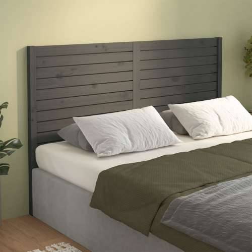 Uzglavlje za krevet sivo 126 x 4 x 100 cm od masivne borovine - Siva 126 x 100 cm 1 Cijena