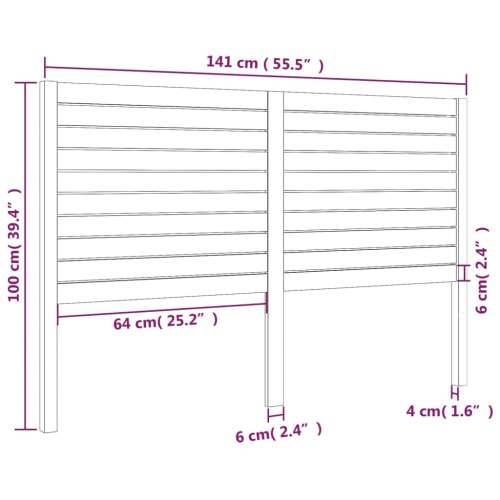 Uzglavlje za krevet 141 x 4 x 100 cm od masivne borovine - Prirodna 141 x 100 cm 1 Cijena