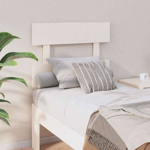 Uzglavlje za krevet bijelo 103,5x3x81 cm od masivne borovine
