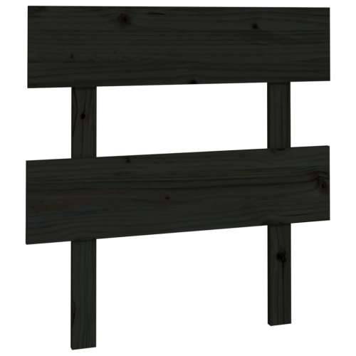 Uzglavlje za krevet crno 103,5 x 3 x 81 cm od masivne borovine - Crna 103.5 x 81 cm 1 Cijena
