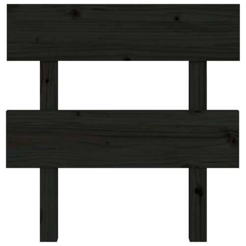 Uzglavlje za krevet crno 103,5 x 3 x 81 cm od masivne borovine - Crna 103.5 x 81 cm 1 Cijena