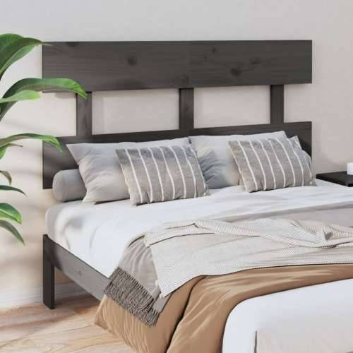 Uzglavlje za krevet sivo 144 x 3 x 81 cm od masivne borovine