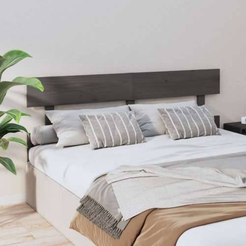 Uzglavlje za krevet sivo 154 x 3 x 81 cm od masivne borovine Cijena