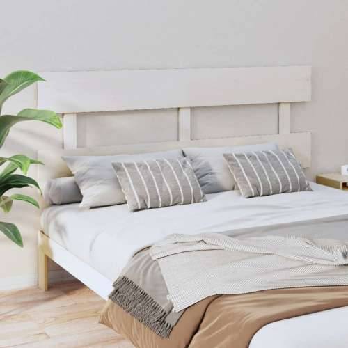 Uzglavlje za krevet bijelo 164 x 3 x 81 cm od masivne borovine