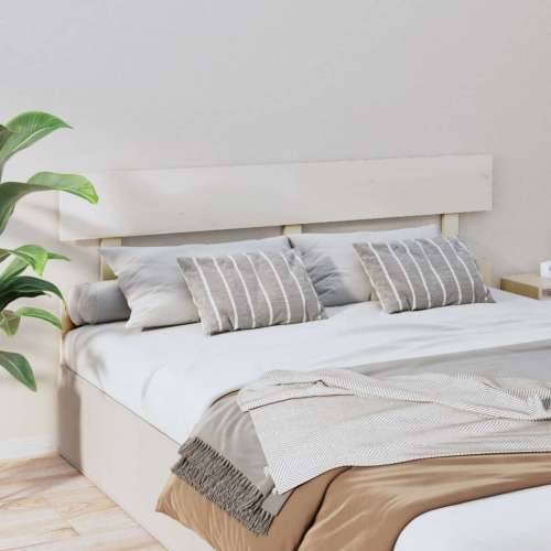 Uzglavlje za krevet bijelo 164 x 3 x 81 cm od masivne borovine Cijena