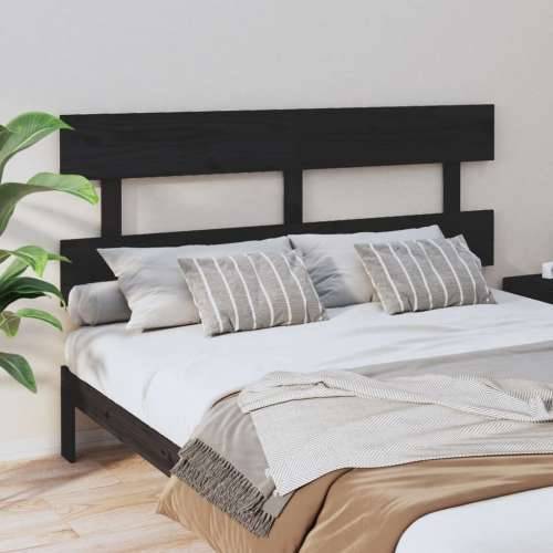 Uzglavlje za krevet crno 164 x 3 x 81 cm od masivne borovine - Crna 164 x 81 cm 1 Cijena