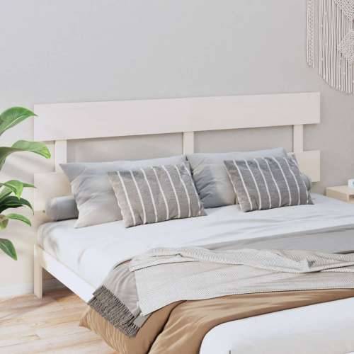 Uzglavlje za krevet bijelo 204 x 3 x 81 cm od masivne borovine