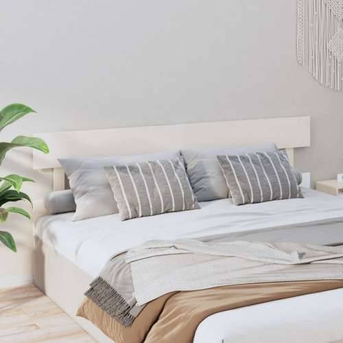 Uzglavlje za krevet bijelo 204 x 3 x 81 cm od masivne borovine Cijena