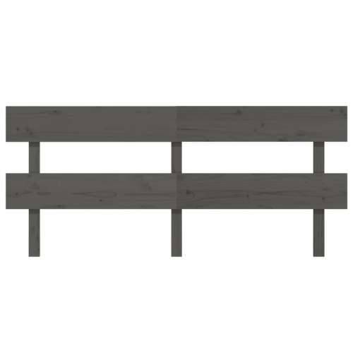 Uzglavlje za krevet sivo 204 x 3 x 81 cm od masivne borovine - Siva 204 x 81 cm 1 Cijena