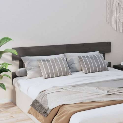 Uzglavlje za krevet sivo 204 x 3 x 81 cm od masivne borovine - Siva 204 x 81 cm 1 Cijena