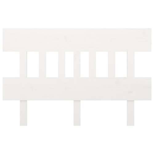 Uzglavlje za krevet bijelo 123,5x3x81 cm od masivne borovine - Bijela 123.5 x 81 cm 1 Cijena