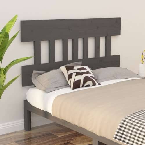 Uzglavlje za krevet sivo 123,5 x 3 x 81 cm od masivne borovine Siva 123.5 x 81 cm 1 Cijena